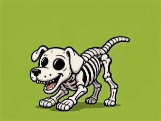 BoneBiotix Skeleton Dog Mascot