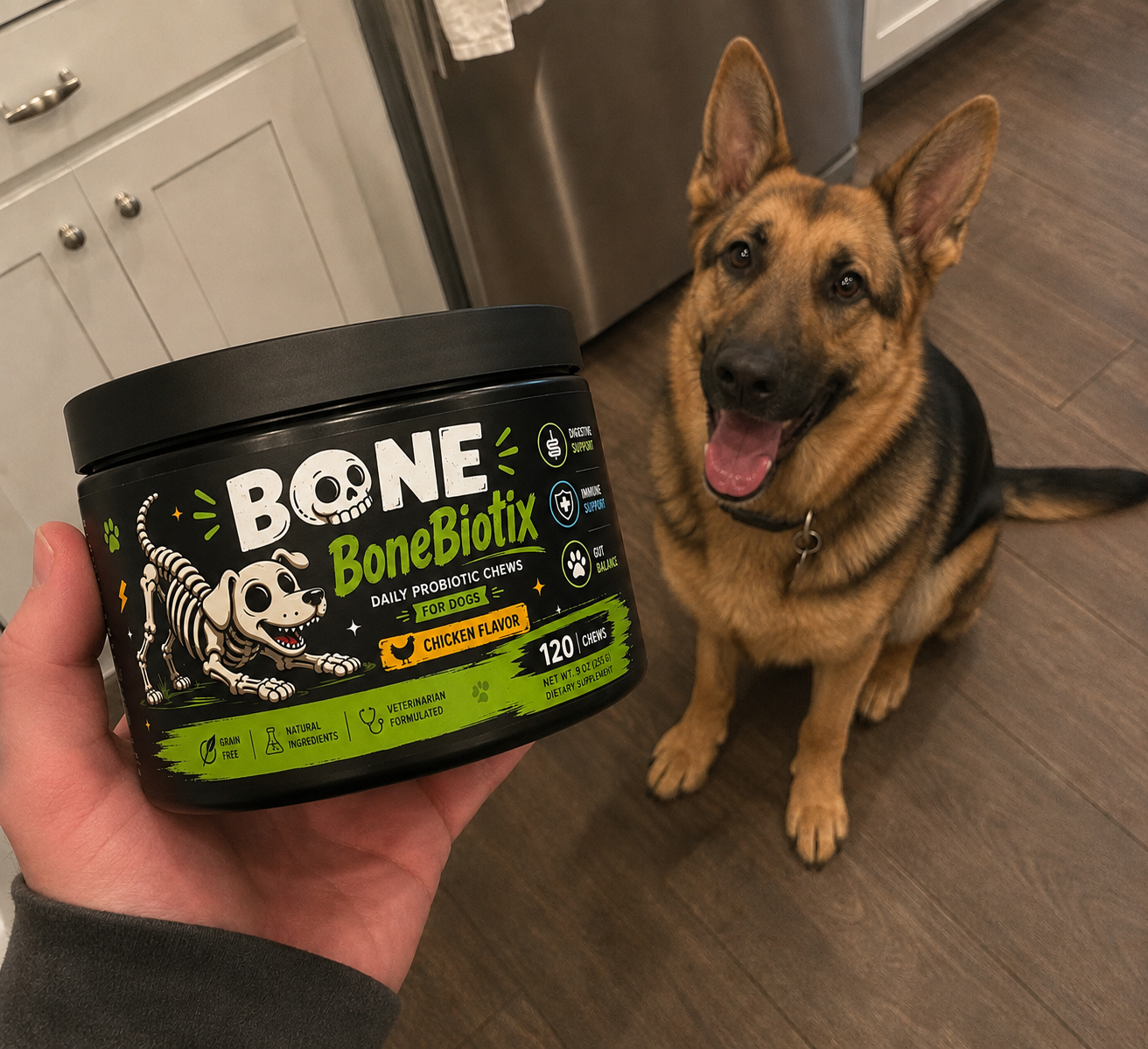 German Shepherd with BoneBiotix
